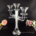 wedding favor crystal candle holder with 2 arms and crystal bead stem